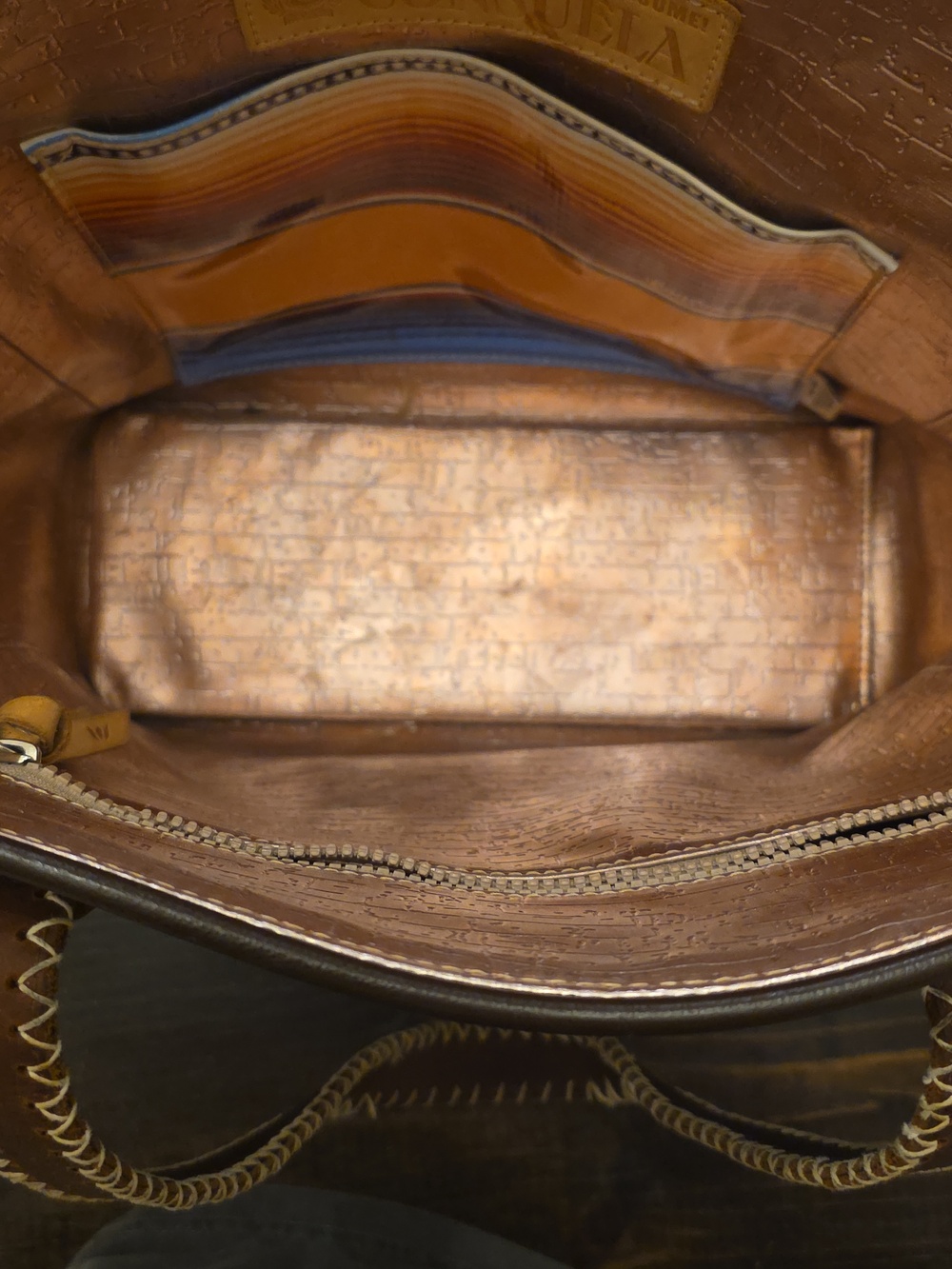 Blue Snake-Texture Consuela Tote Bag And Wallet - Picture 4 of 9